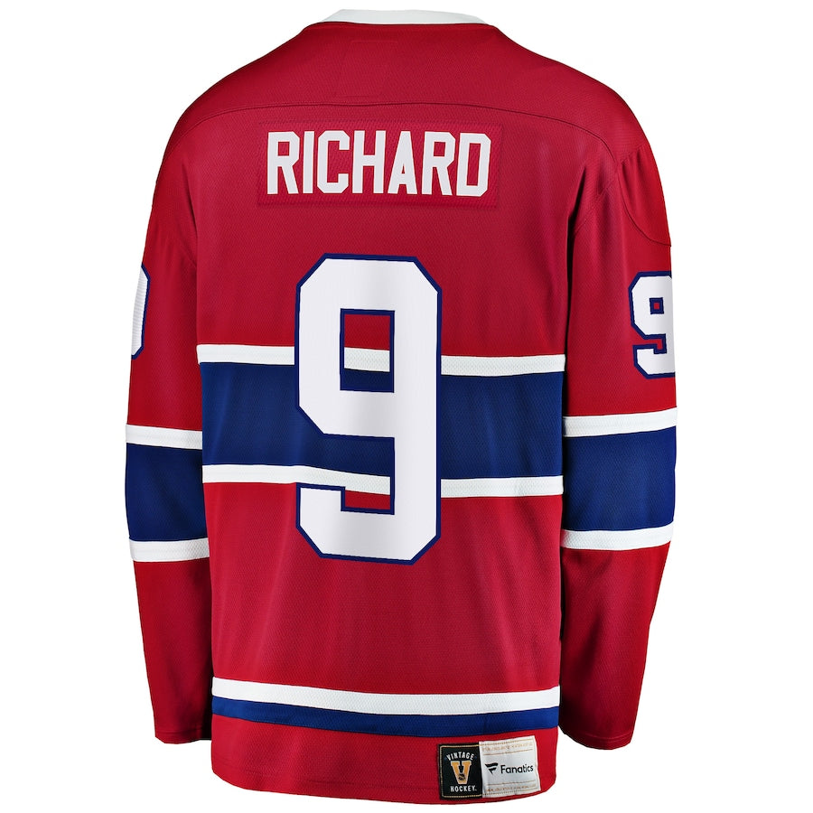 Maurice Richard Montreal Canadiens Premier Breakaway Retired Jersey - Red