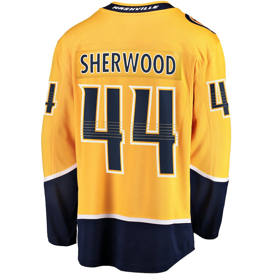 Kiefer Sherwood Nashville Predators Home Breakaway Jersey - Gold