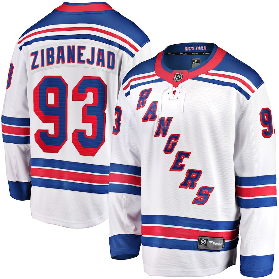 Mika Zibanejad New York Rangers Away Premier Breakaway Jersey - White