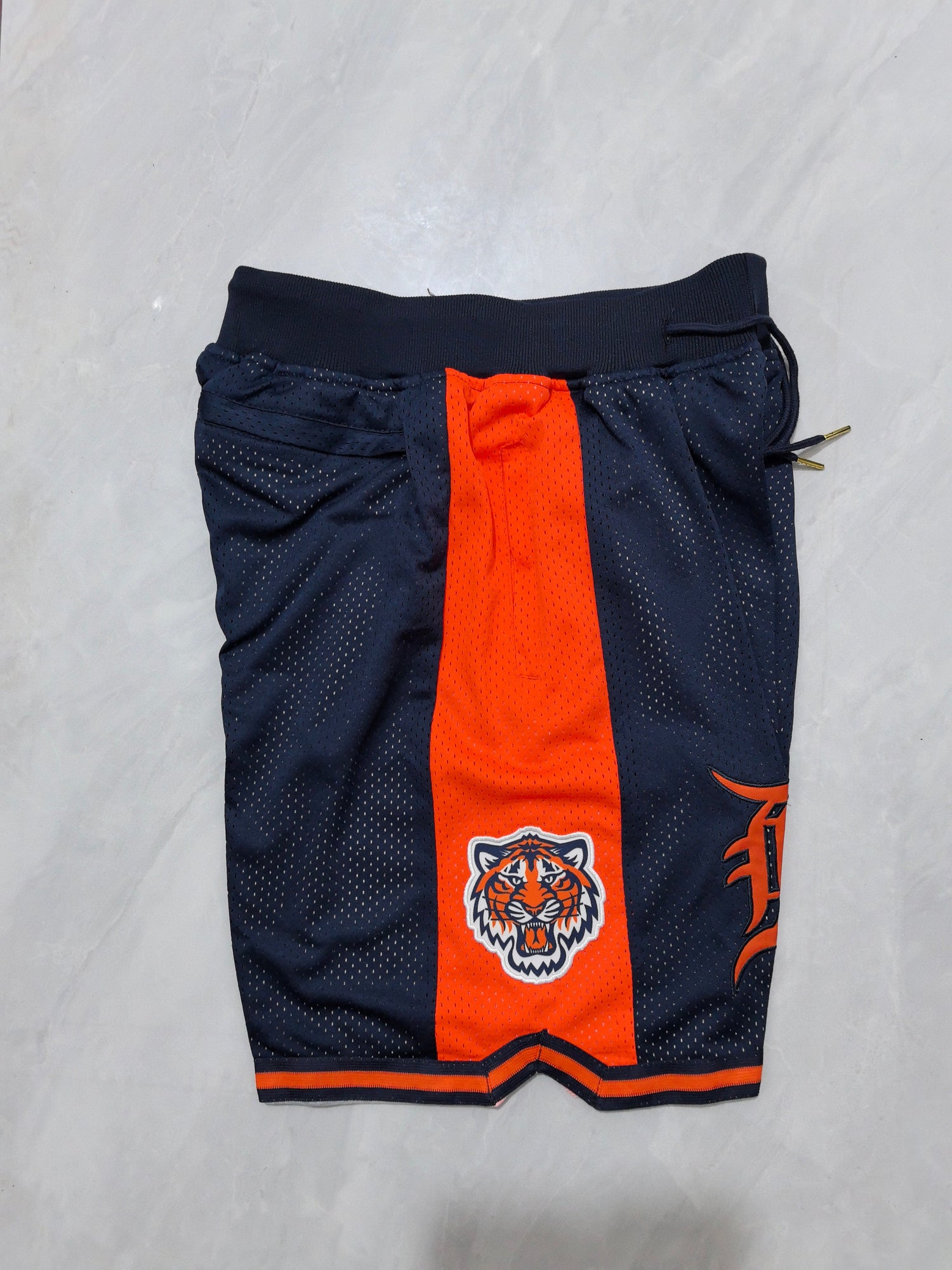 JUST DON Detroit Tigers Blue/Orange Pocket Shorts