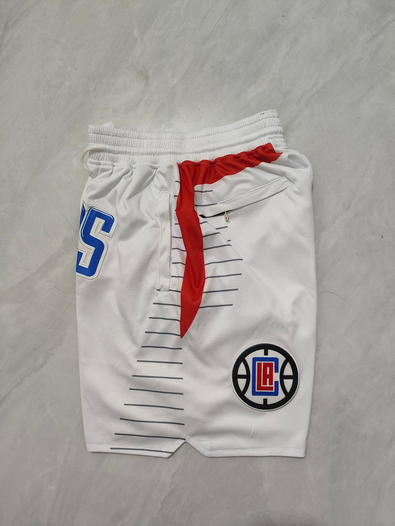 JUST DON LA Clippers White Pocket Shorts