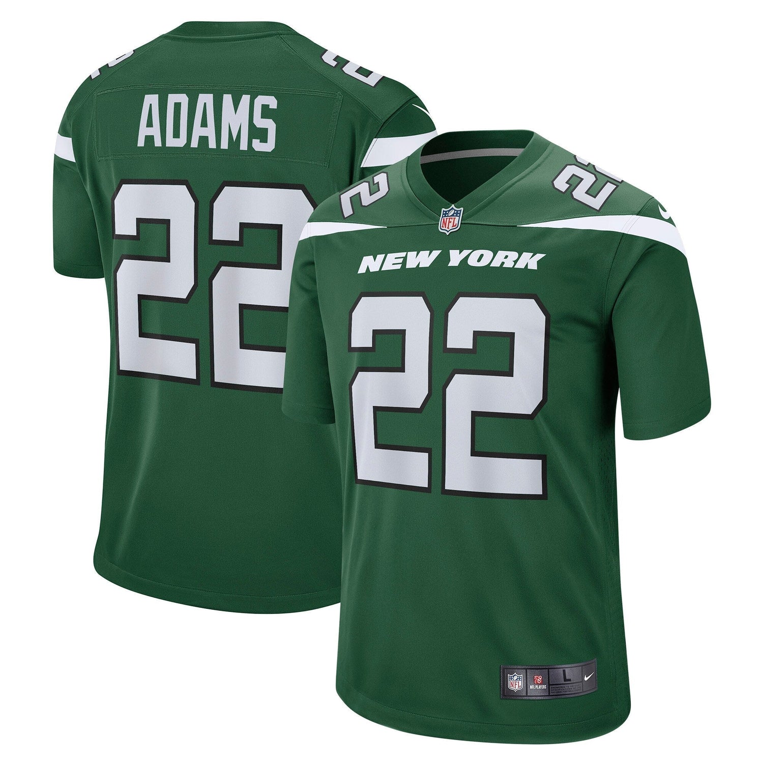 Tony Adams New York Jets Nike Game Jersey - Gotham Green