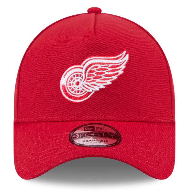 Men's Detroit Red Wings NHL New Era Red 9Forty A-Frame Snapback Hat