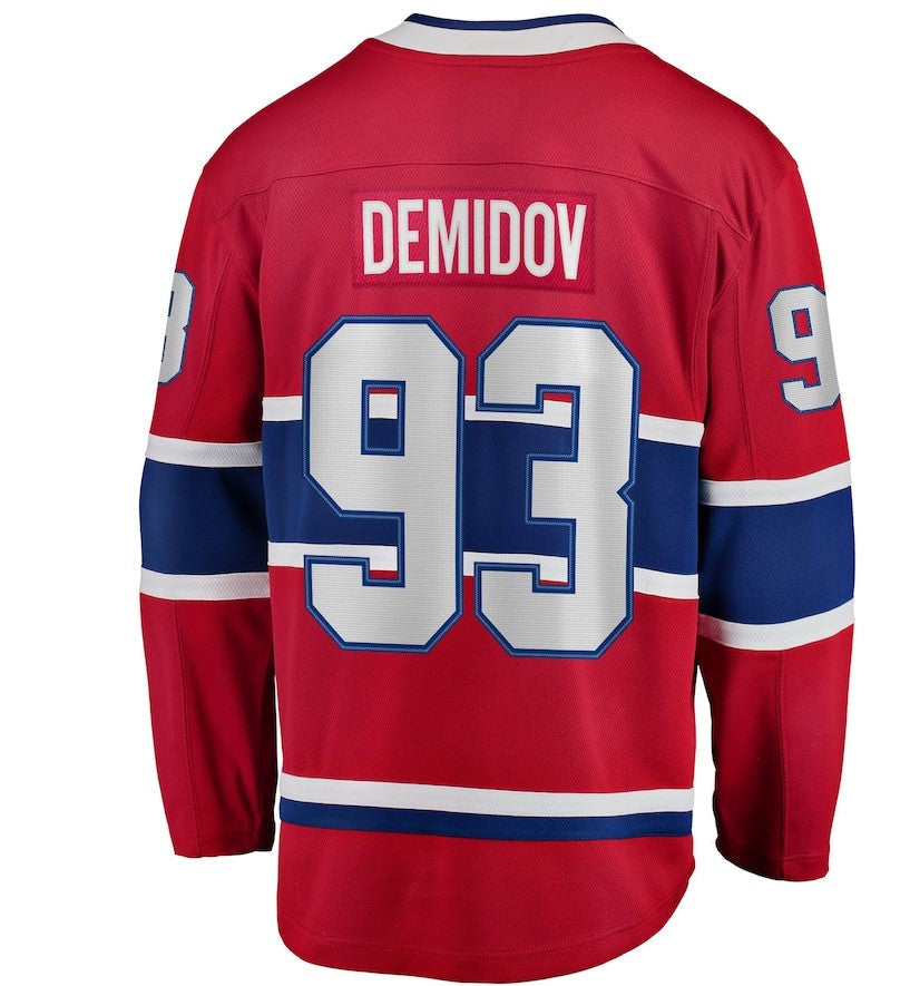 Men's Montreal Canadiens Ivan Demidov Fanatics Branded Red Home Breakaway - Player Jersey
