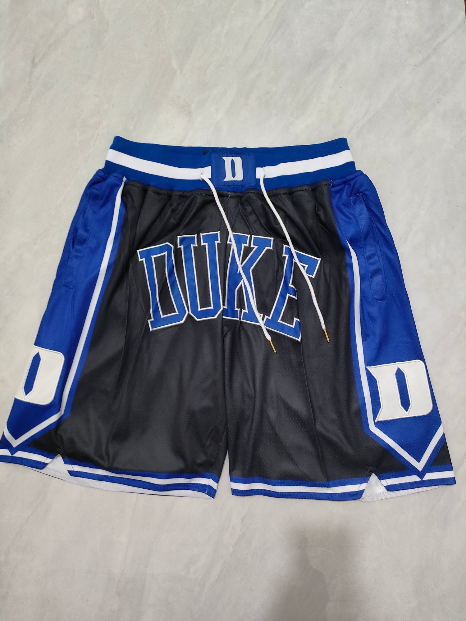 JUST DON Duke University Black Pocket Shorts
