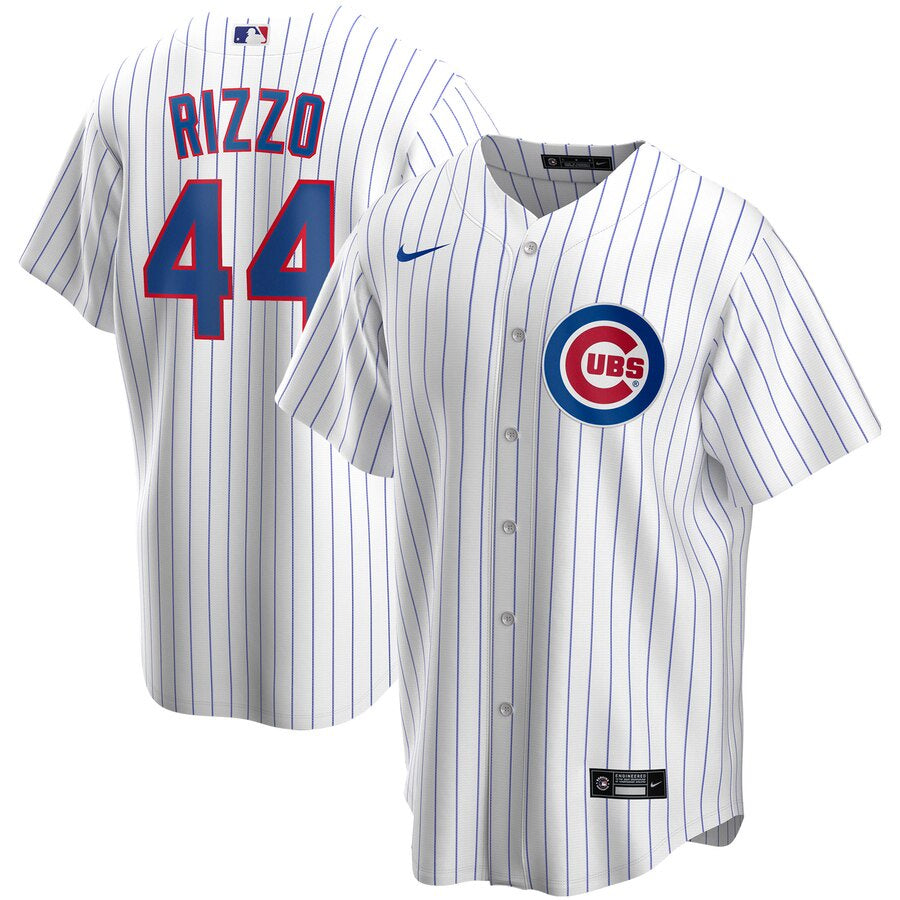 NIKE Men's Anthony Rizzo Chicago Cubs Premium Twill White Home Jersey