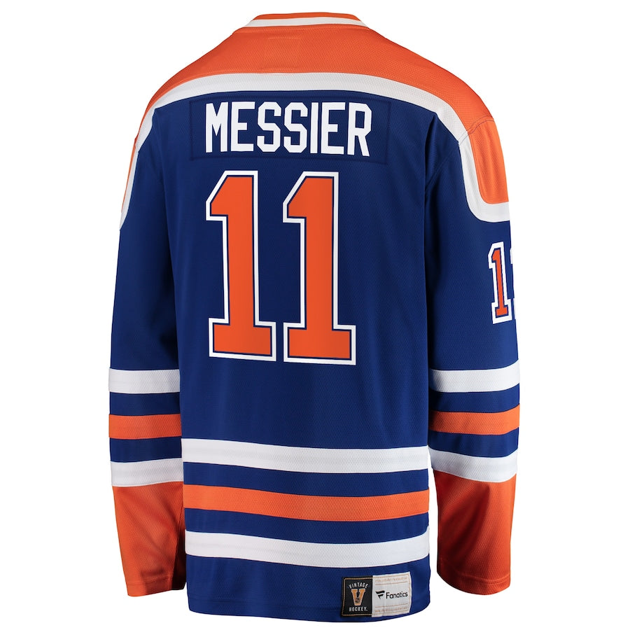 Mark Messier Edmonton Oilers Premier Breakaway Retired Jersey - Blue