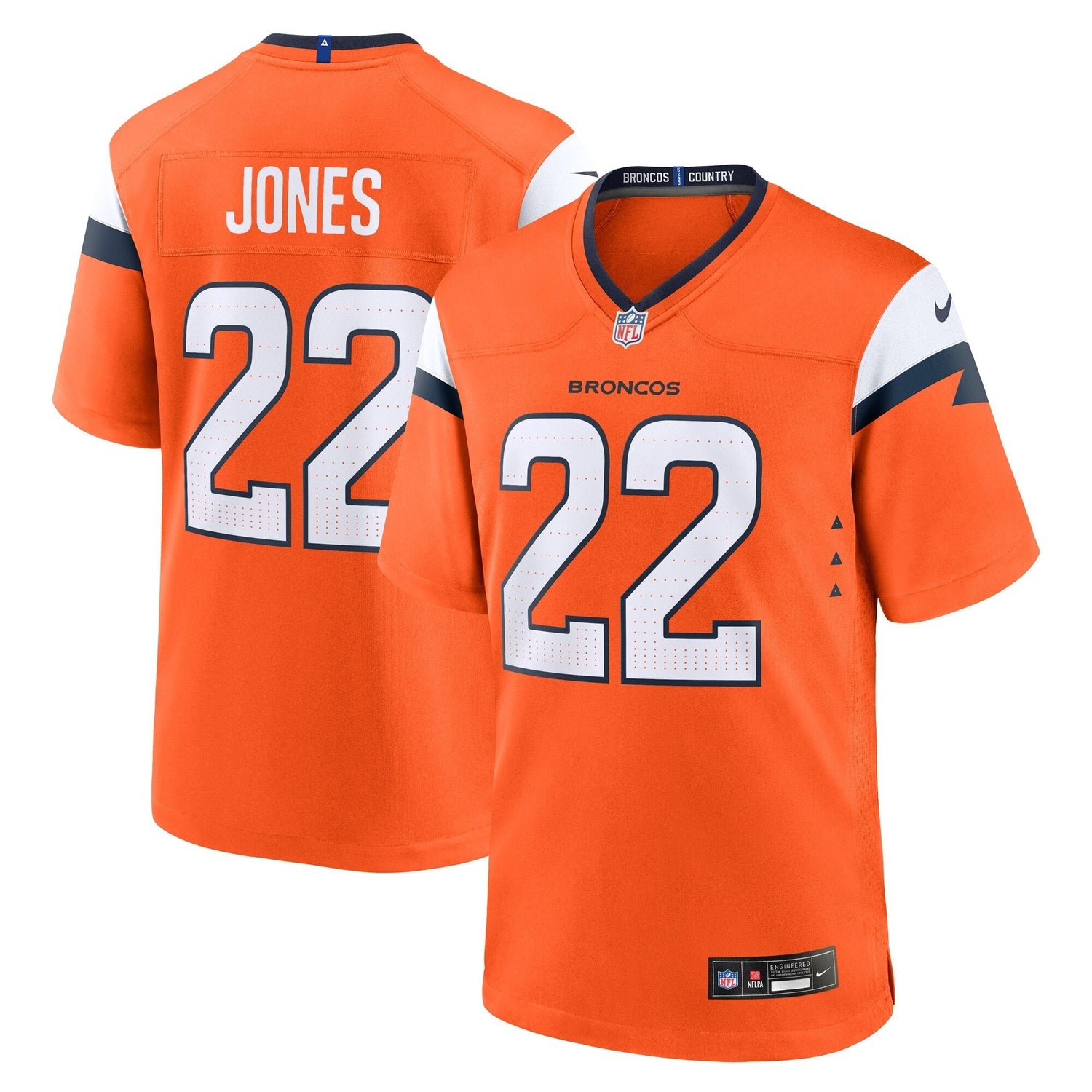 Brandon Jones Denver Broncos Nike Team Game Jersey - Orange