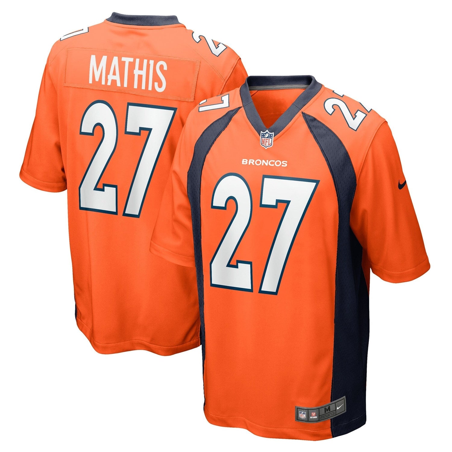 Damarri Mathis Denver Broncos Nike Game Jersey - Orange