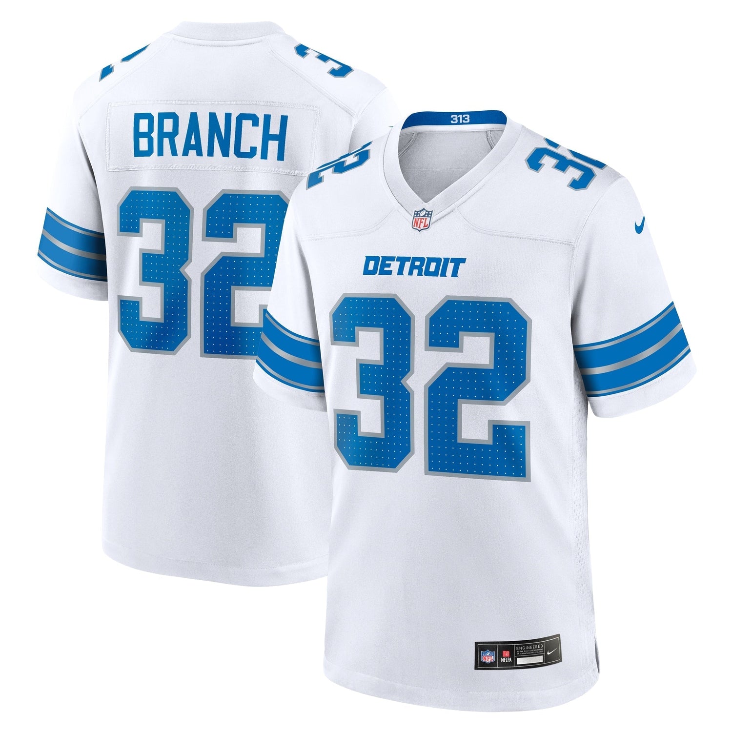 Brian Branch Detroit Lions Nike White Game Jersey - White