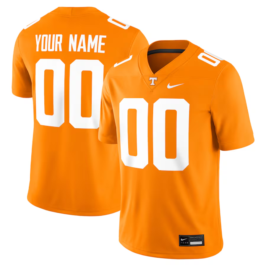 Tennessee Volunteers Custom Football Game Jersey - Tennessee Orange