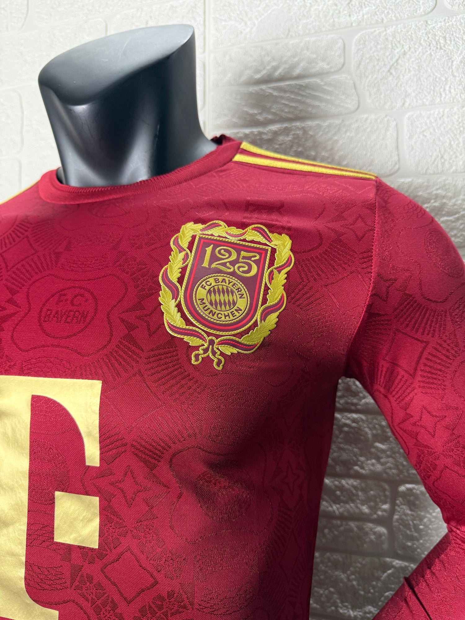 2025-26 Bayern Munich 125th Anniversary Red Long Sleeve Player Version Jersey