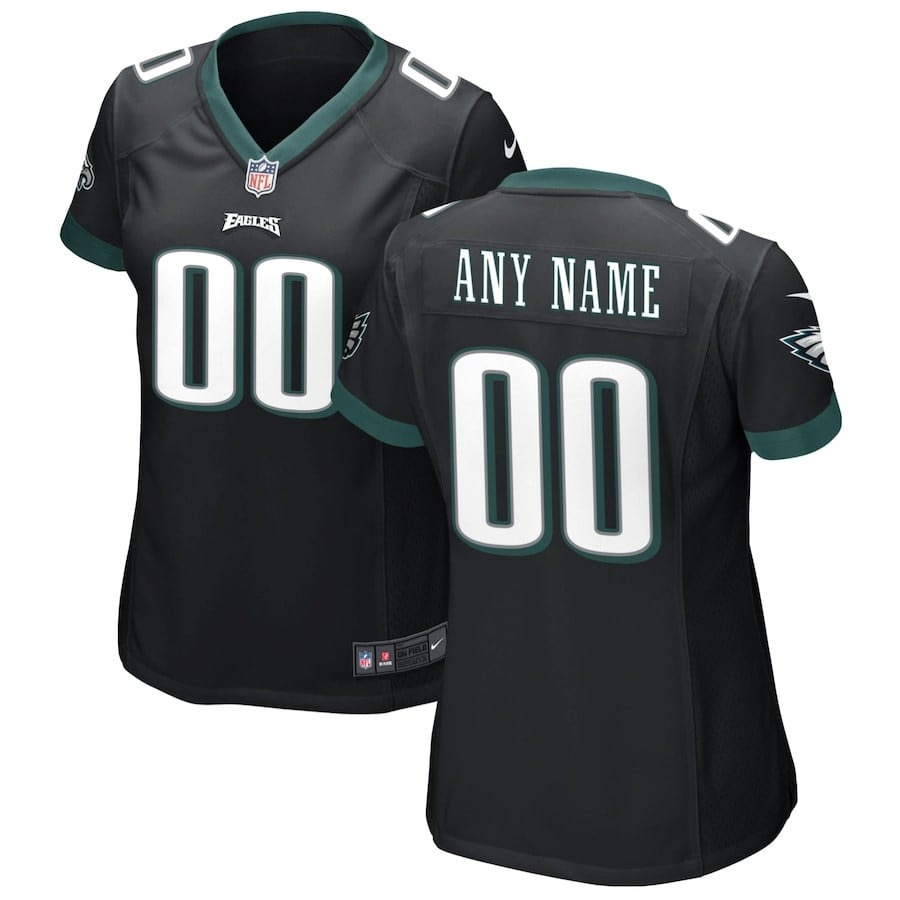 Women's Nike Black Philadelphia Eagles Alternate Custom Game Jersey