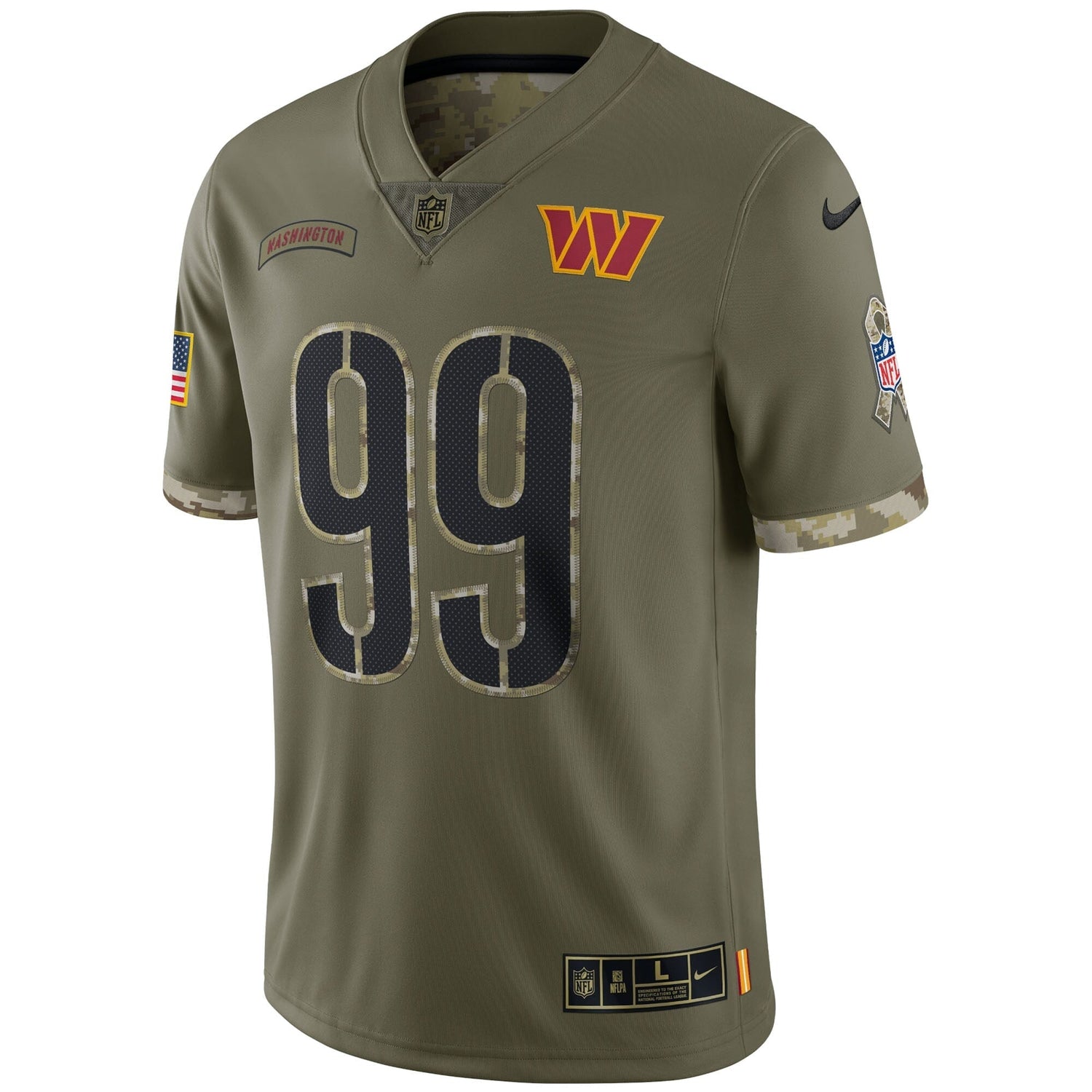 Chase Young Washington Commanders Nike Salute To Service Limited Jersey - Olive