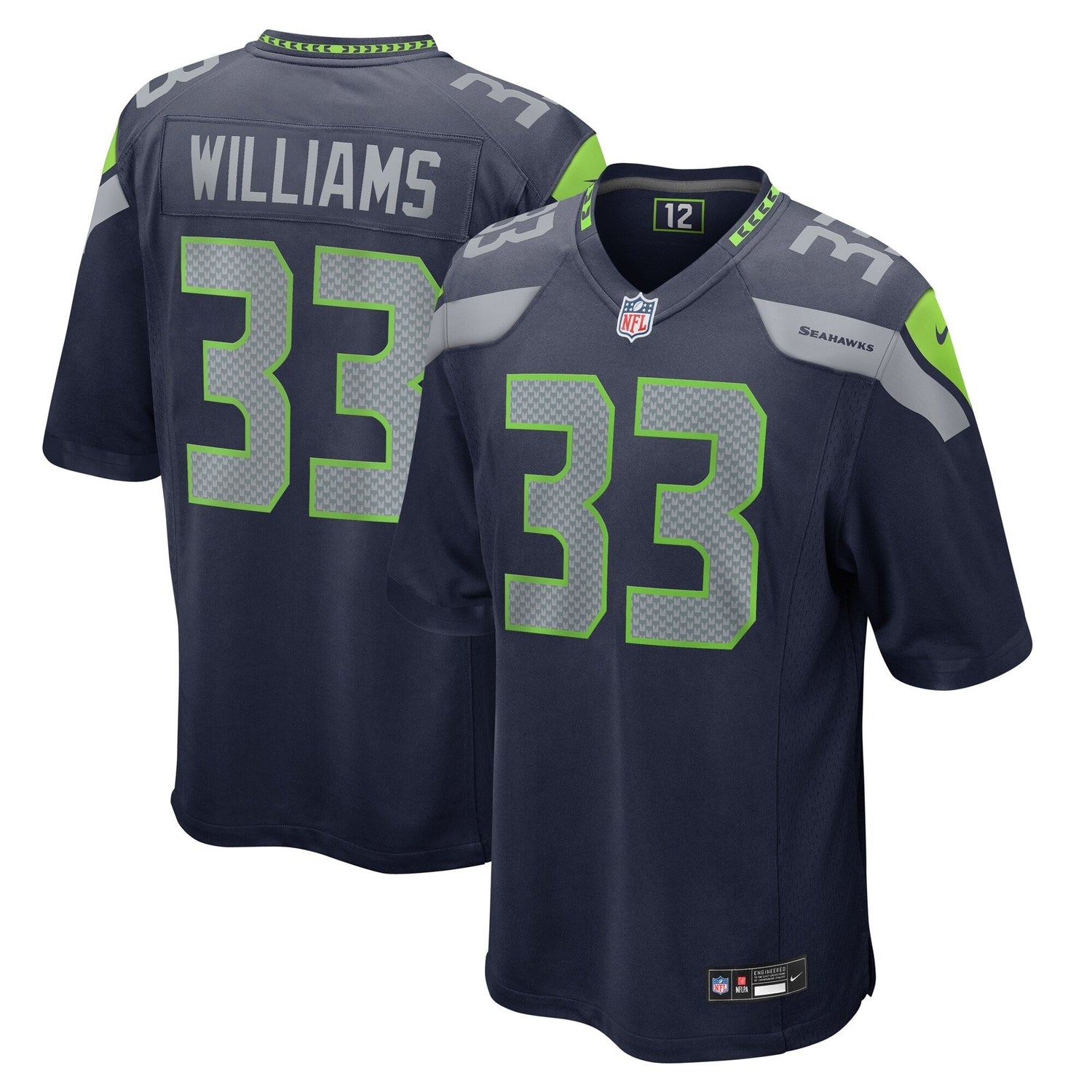 Dee Williams Seattle Seahawks Nike Game Jersey - College Navy