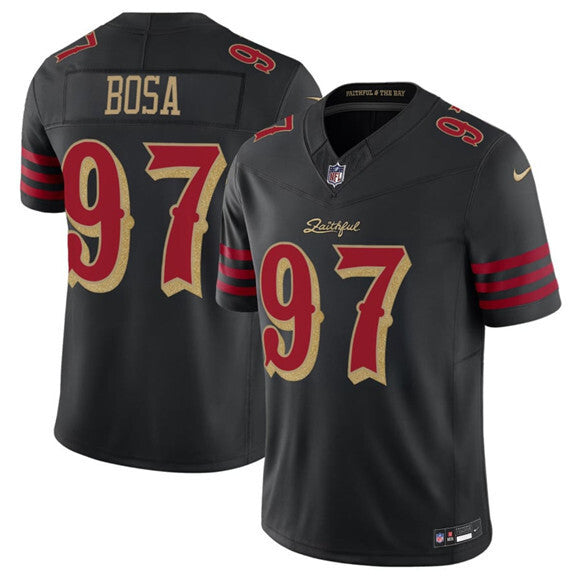Men's Nick Bosa San Francisco 49ers Black 2025 Rivalries Collection F.U.S.E. Limited Jersey