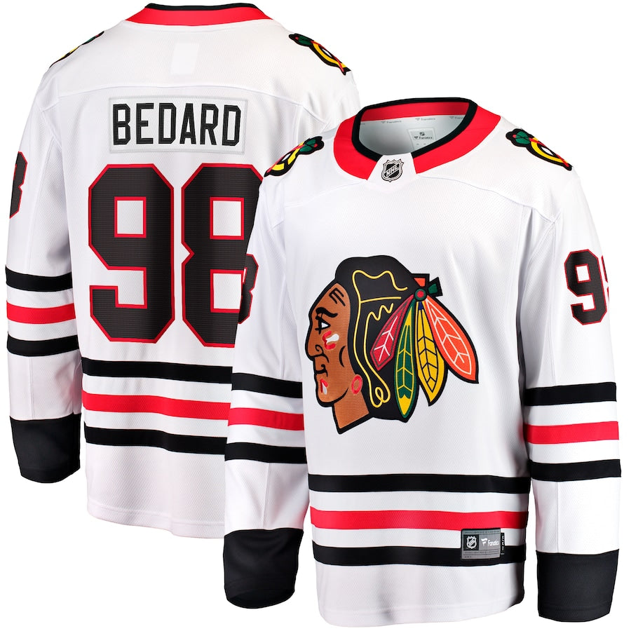 Connor Bedard Chicago Blackhawks Away Breakaway Jersey - White