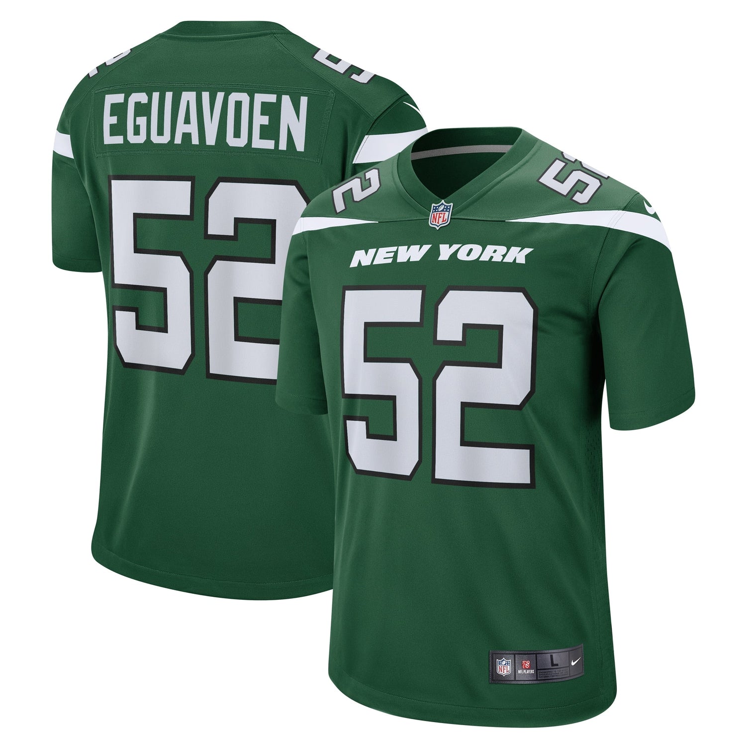 Sam Eguavoen New York Jets Nike Game Jersey - Gotham Green