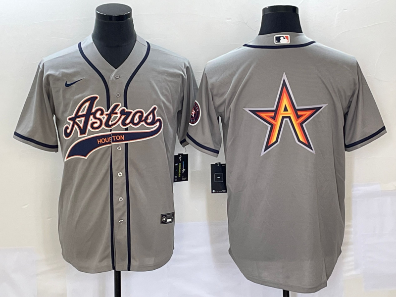 Men's Houston Astros Gray Alternate Jersey Joint Edition