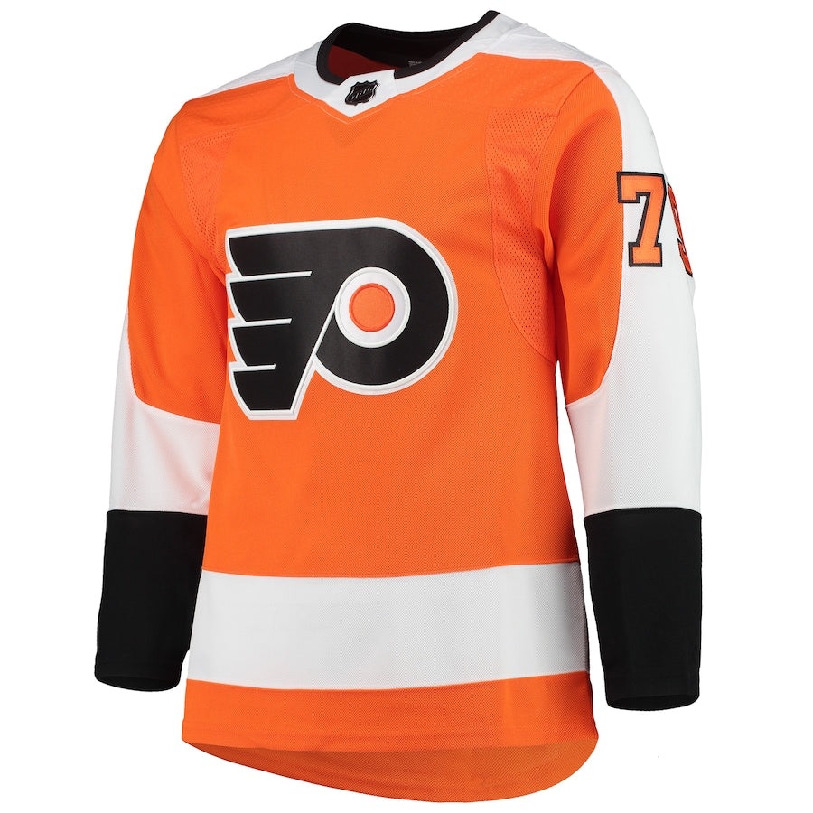 Men's Philadelphia Flyers Carter Hart adidas Orange Home Primegreen Authentic Player Jersey