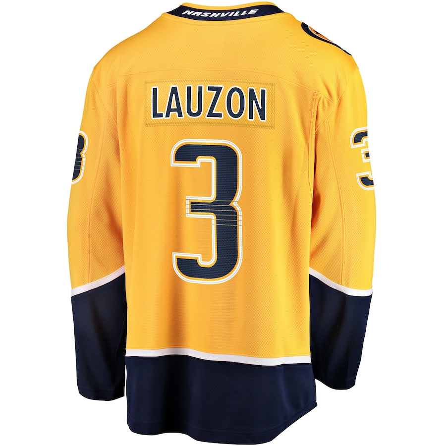 Jeremy Lauzon Nashville Predators Home Breakaway Jersey - Gold