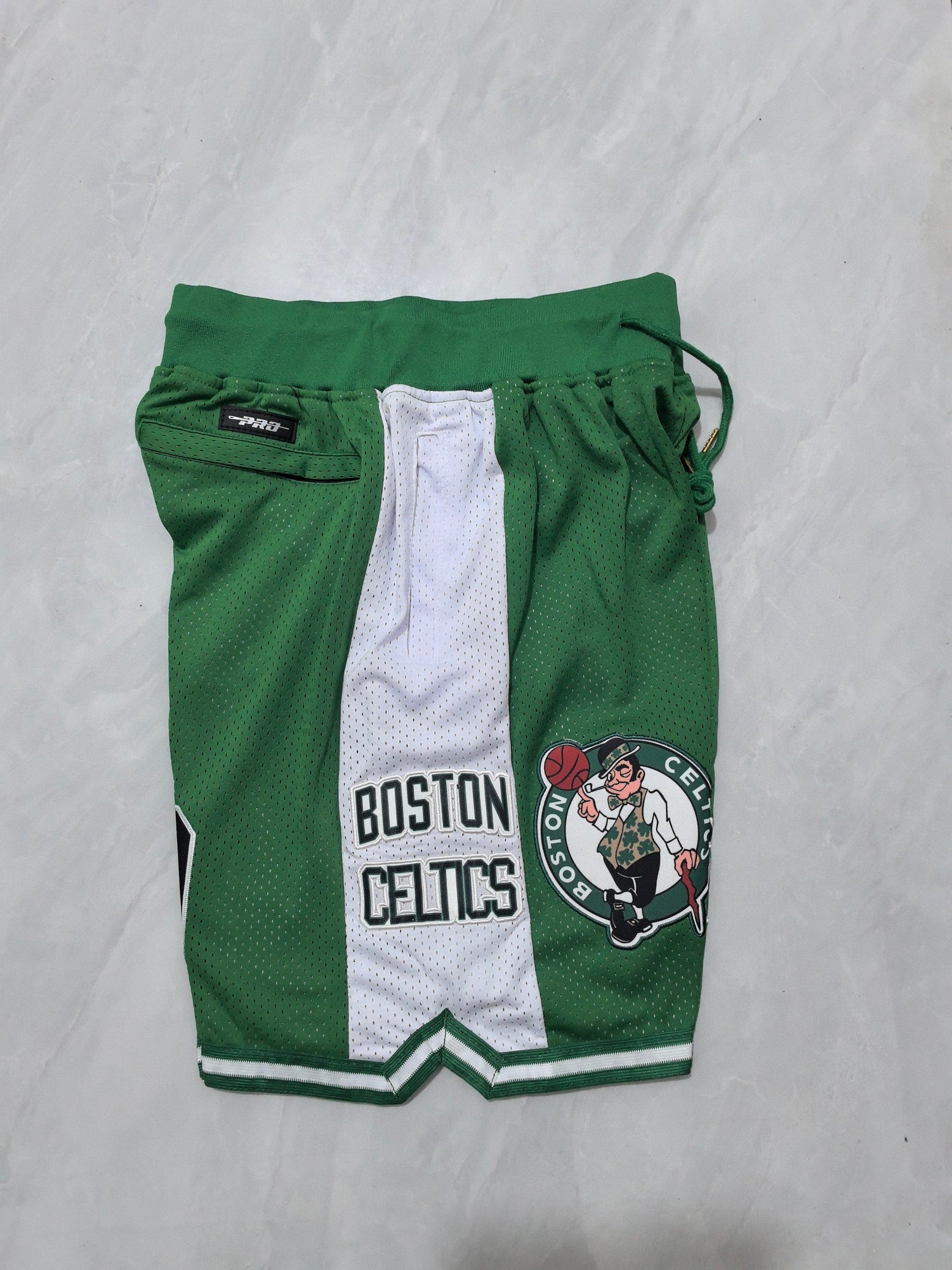 JUST DON Boston Celtics Green Pocket Shorts