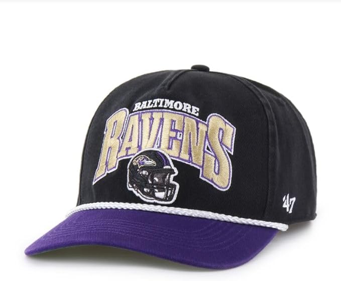 Men's Baltimore Ravens NFL 47 Brand Black Palermo Hitch Snapback Hat