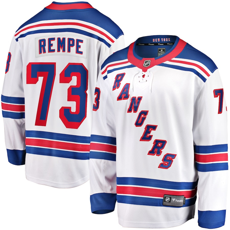 Matt Rempe New York Rangers Away Premier Breakaway Jersey - White