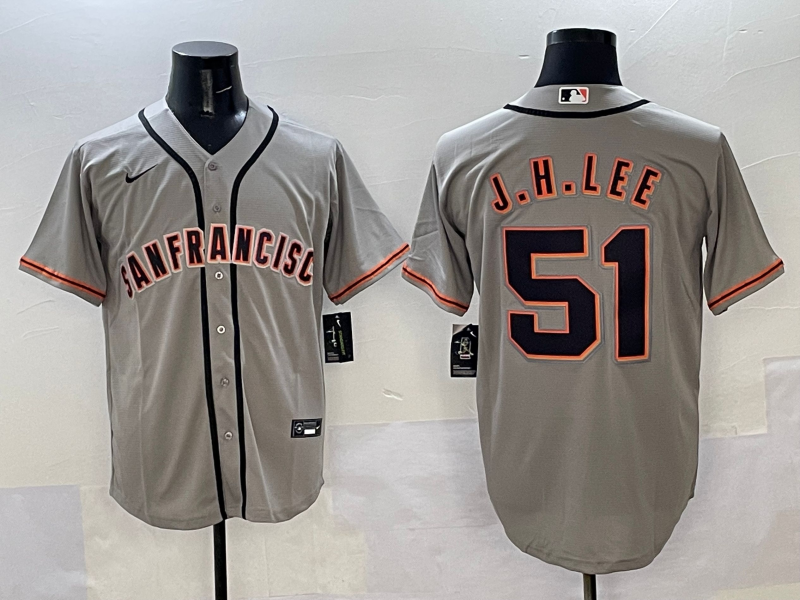 Men's San Francisco Giants Jung Hoo Lee #51 Gray Player Jersey