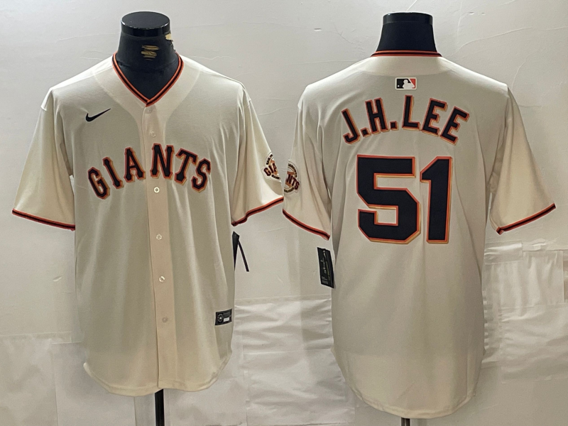 Men's San Francisco Giants Jung Hoo Lee #51 Cream Home Player Jersey