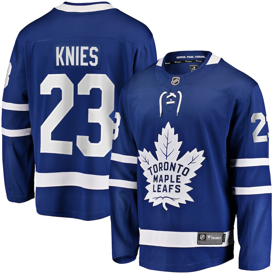 Matthew Knies Toronto Maple Leafs Home Premier Breakaway Jersey - Blue