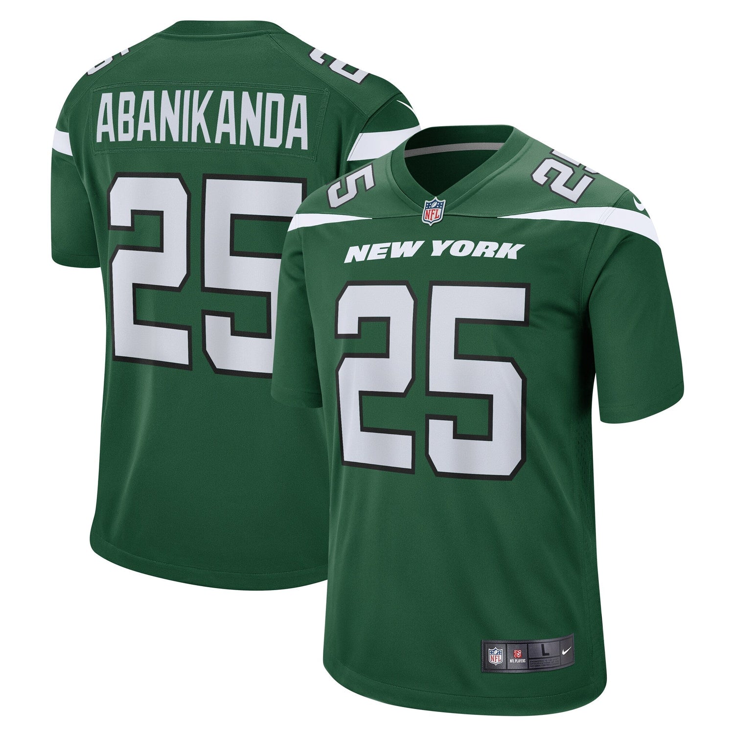 Israel Abanikanda New York Jets Nike Game Jersey - Gotham Green