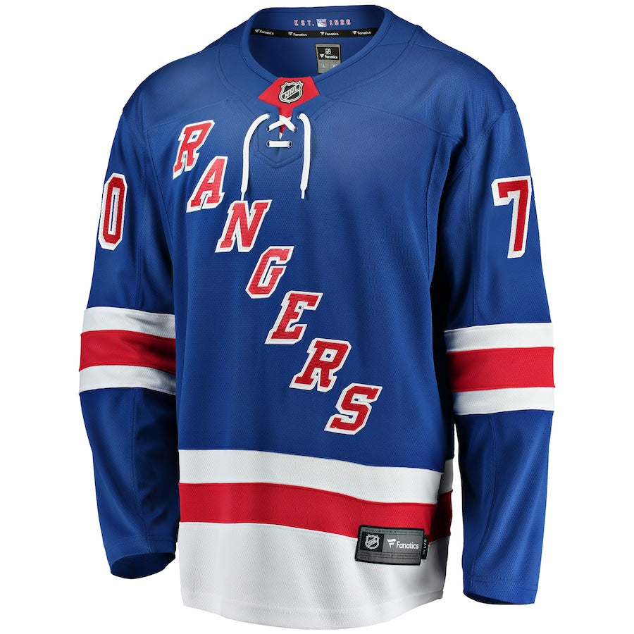 Louis Domingue New York Rangers Home Breakaway Jersey - Blue