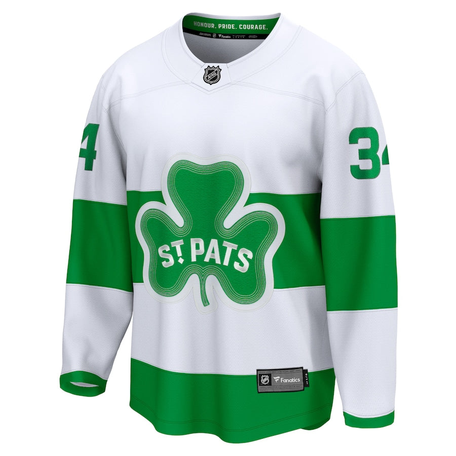 Auston Matthews Toronto Maple Leafs St. Patricks Alternate Premier Breakaway Jersey - White