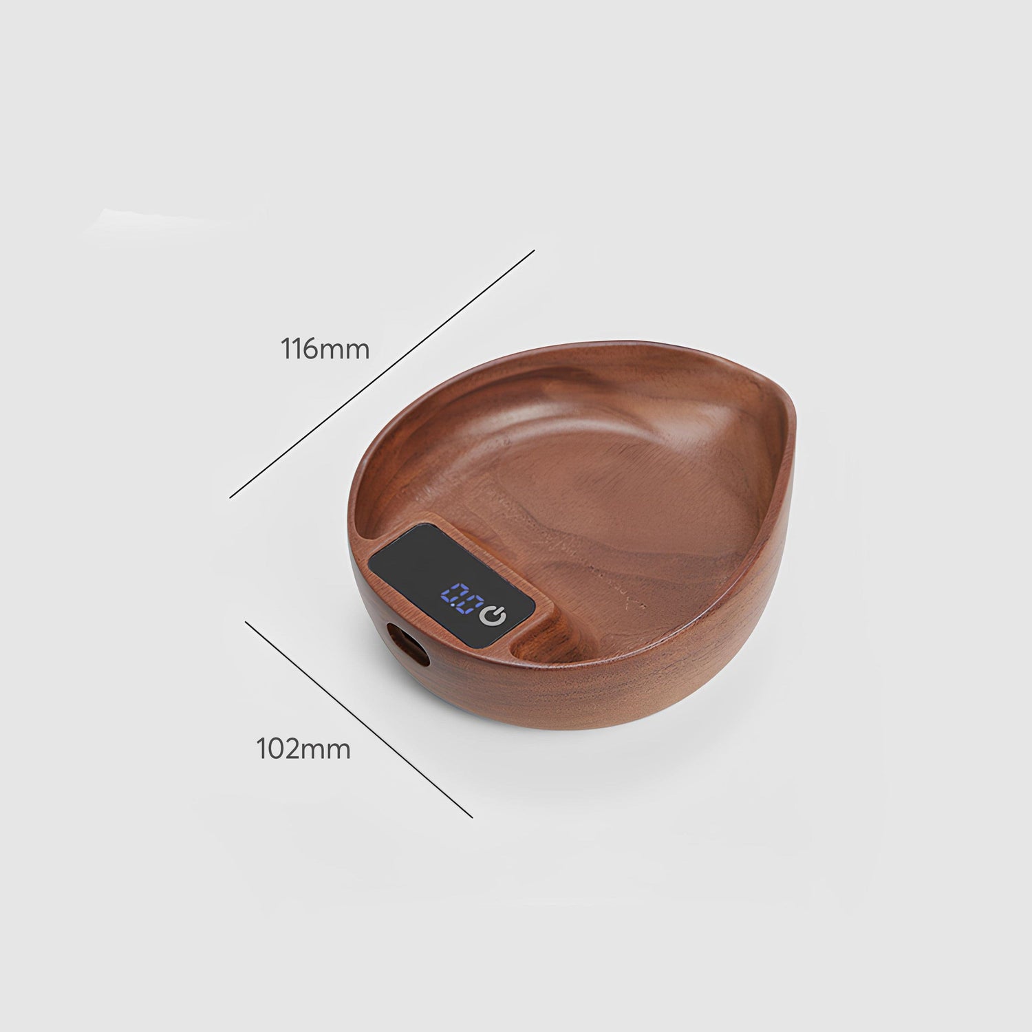 Electronic Walnut Coffee Scale With Leaf Shade