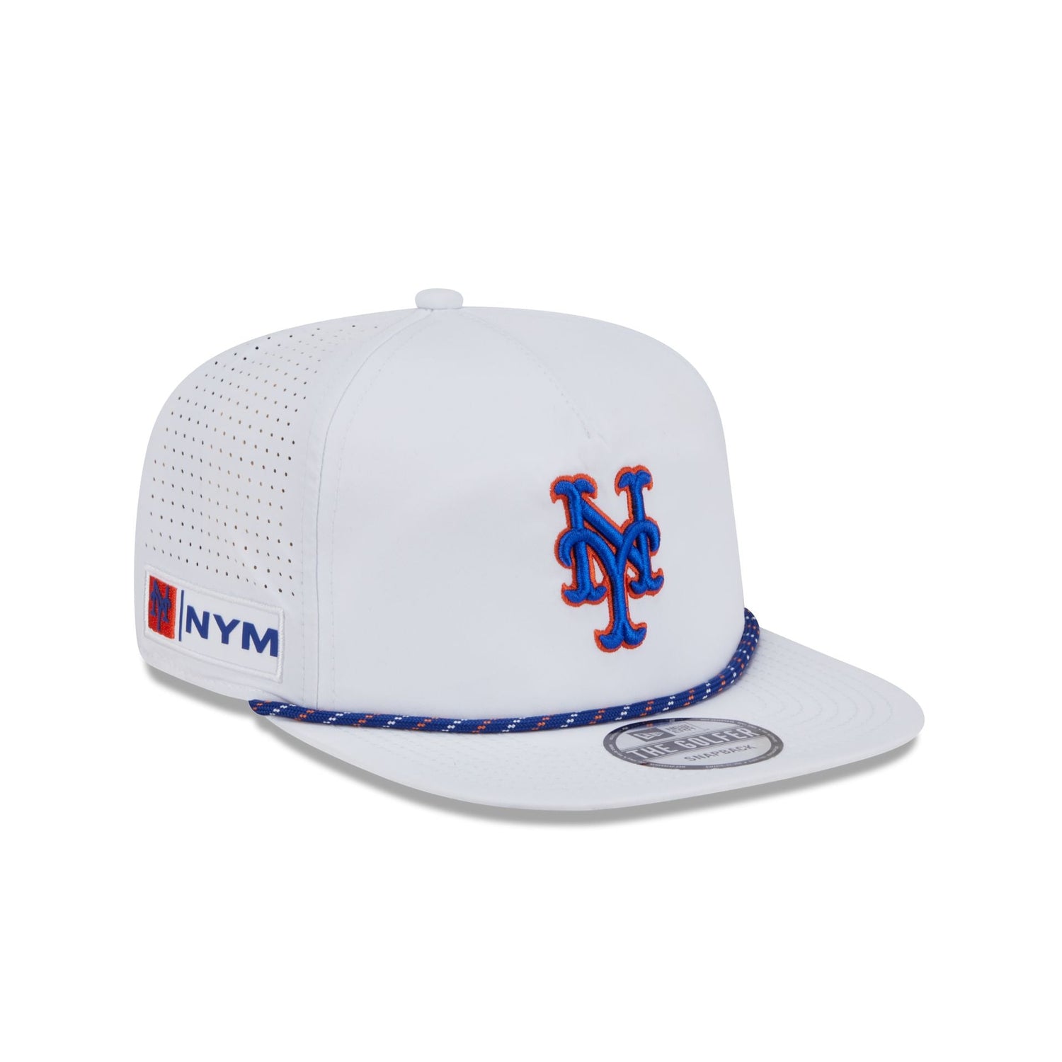 New York Mets Optic White Performance Rope Golfer Hat