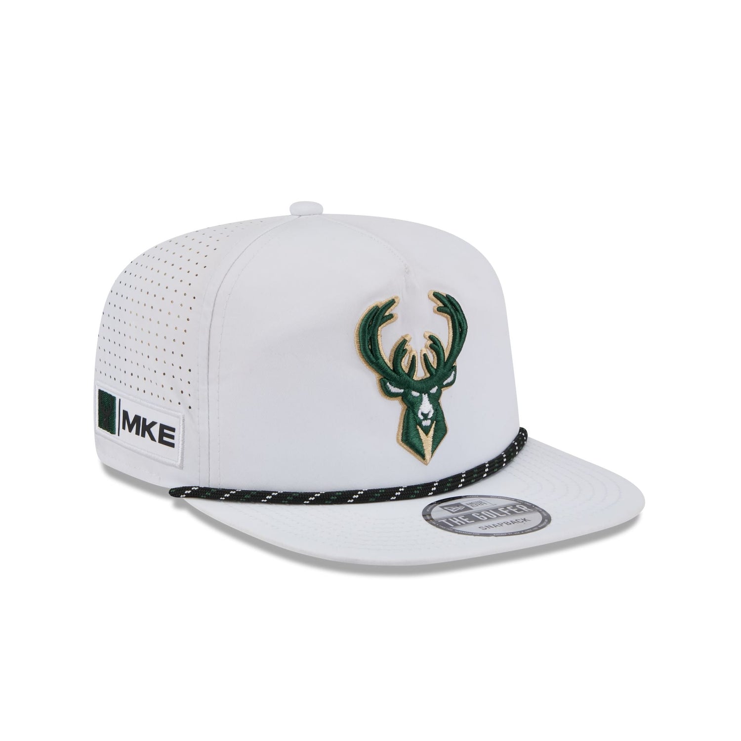 Milwaukee Bucks Optic White Performance Rope Golfer Hat