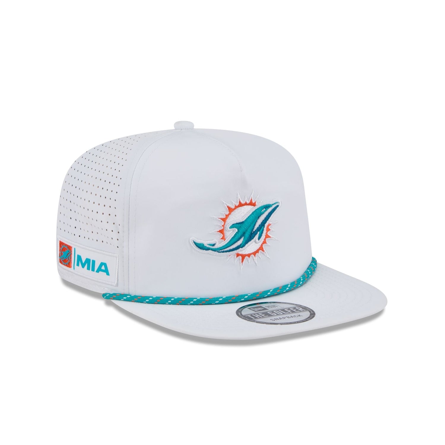 Miami Dolphins Optic White Performance Rope Golfer Hat