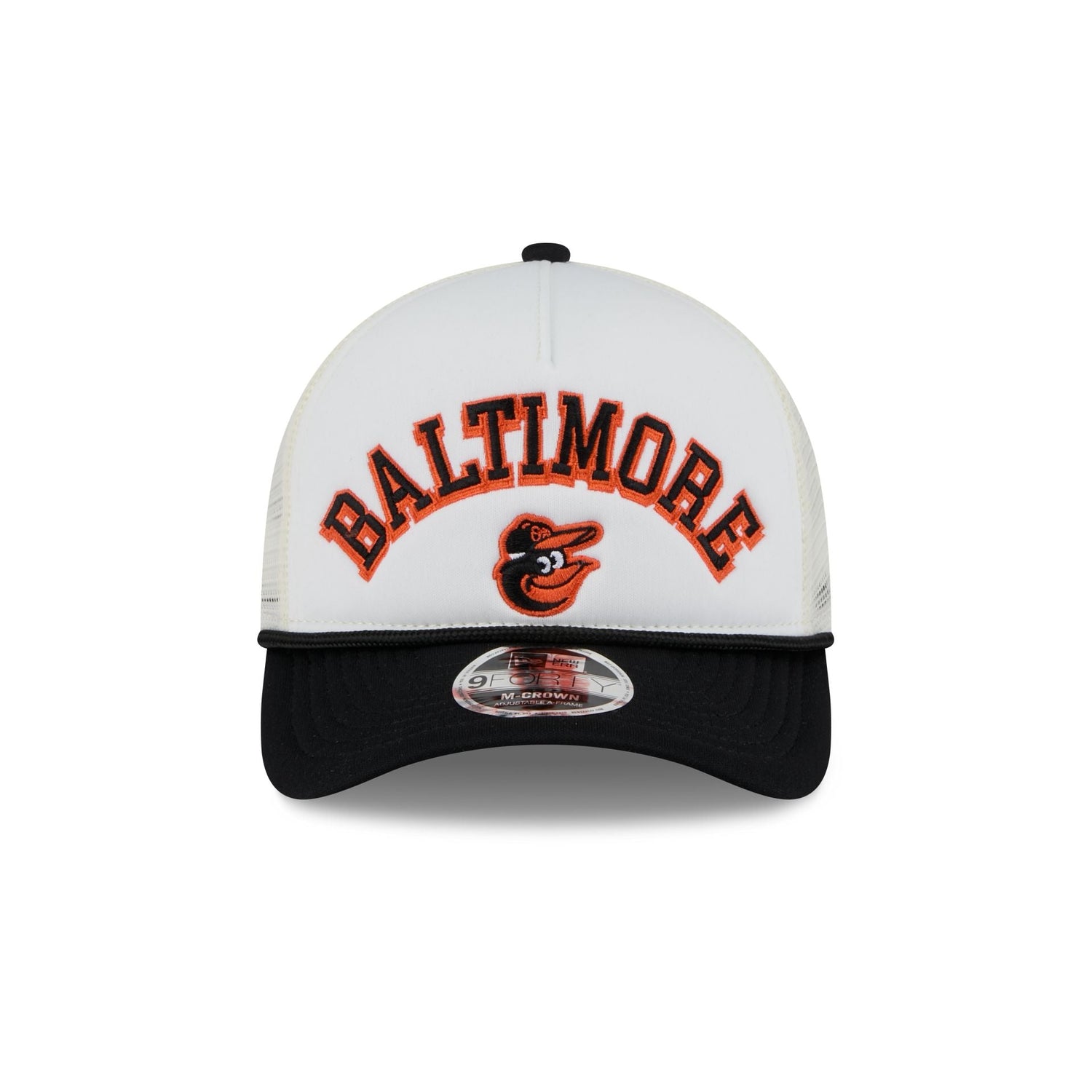 Baltimore Orioles Chrome Arch 9FORTY M-Crown A-Frame Trucker Hat