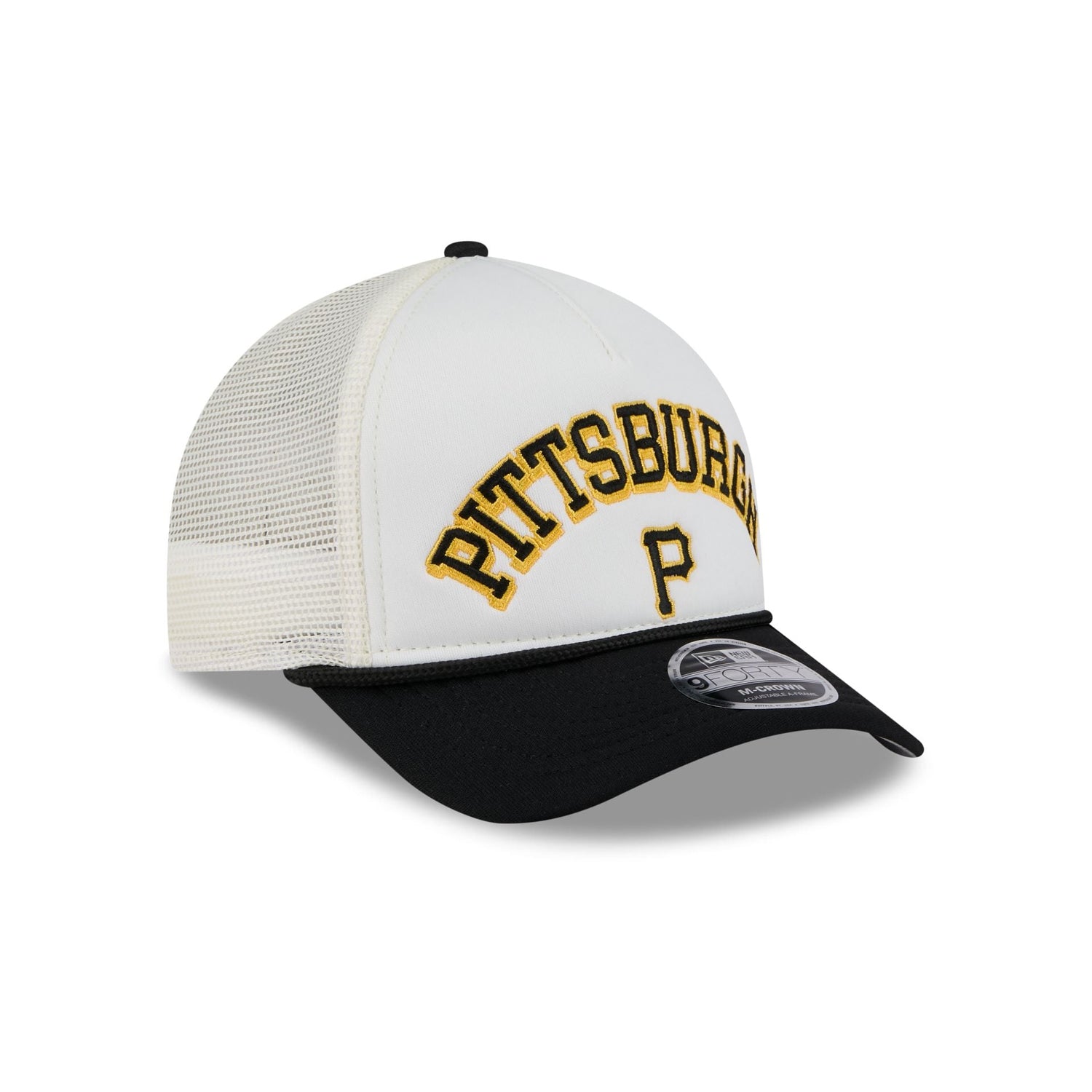 Pittsburgh Pirates Chrome Arch 9FORTY M-Crown A-Frame Trucker Hat