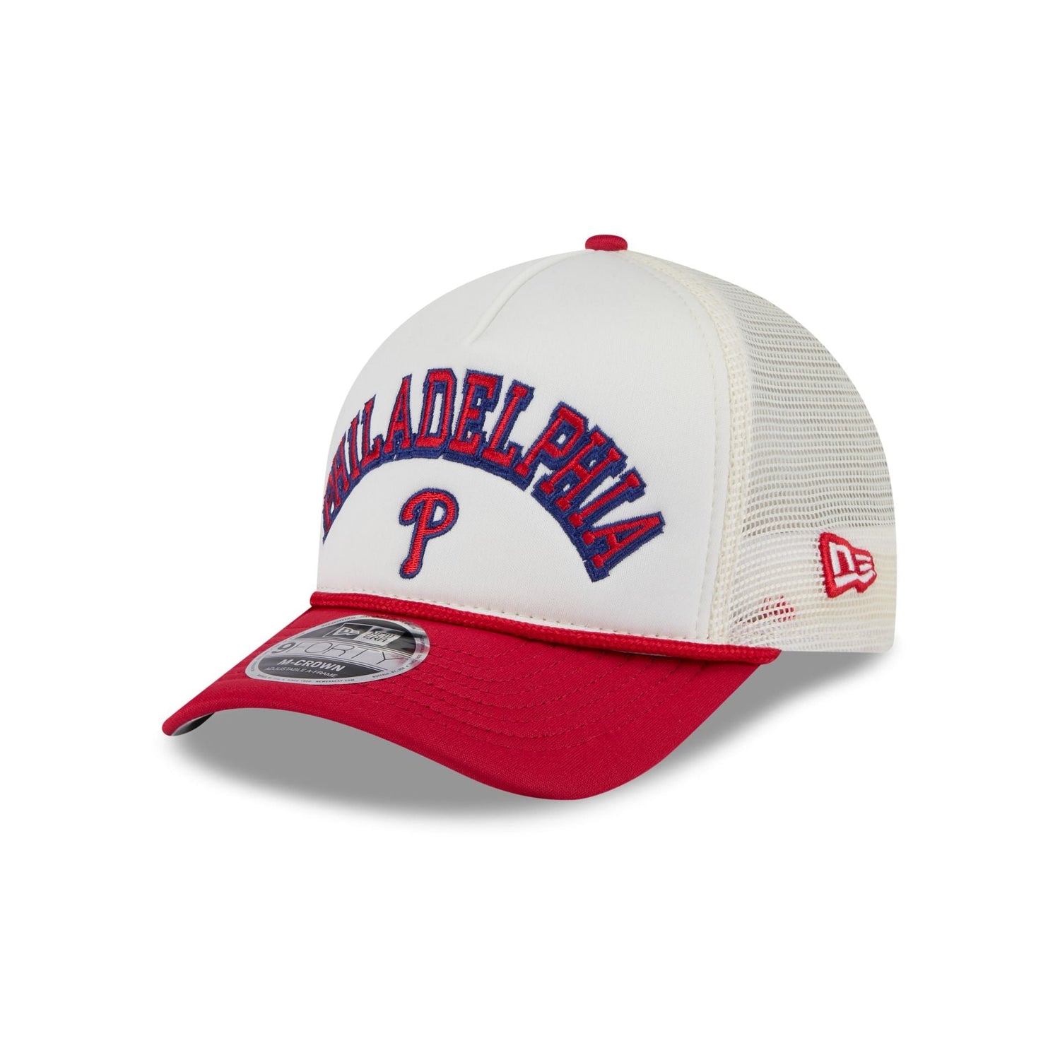 Philadelphia Phillies Chrome Arch 9FORTY M-Crown A-Frame Trucker Hat