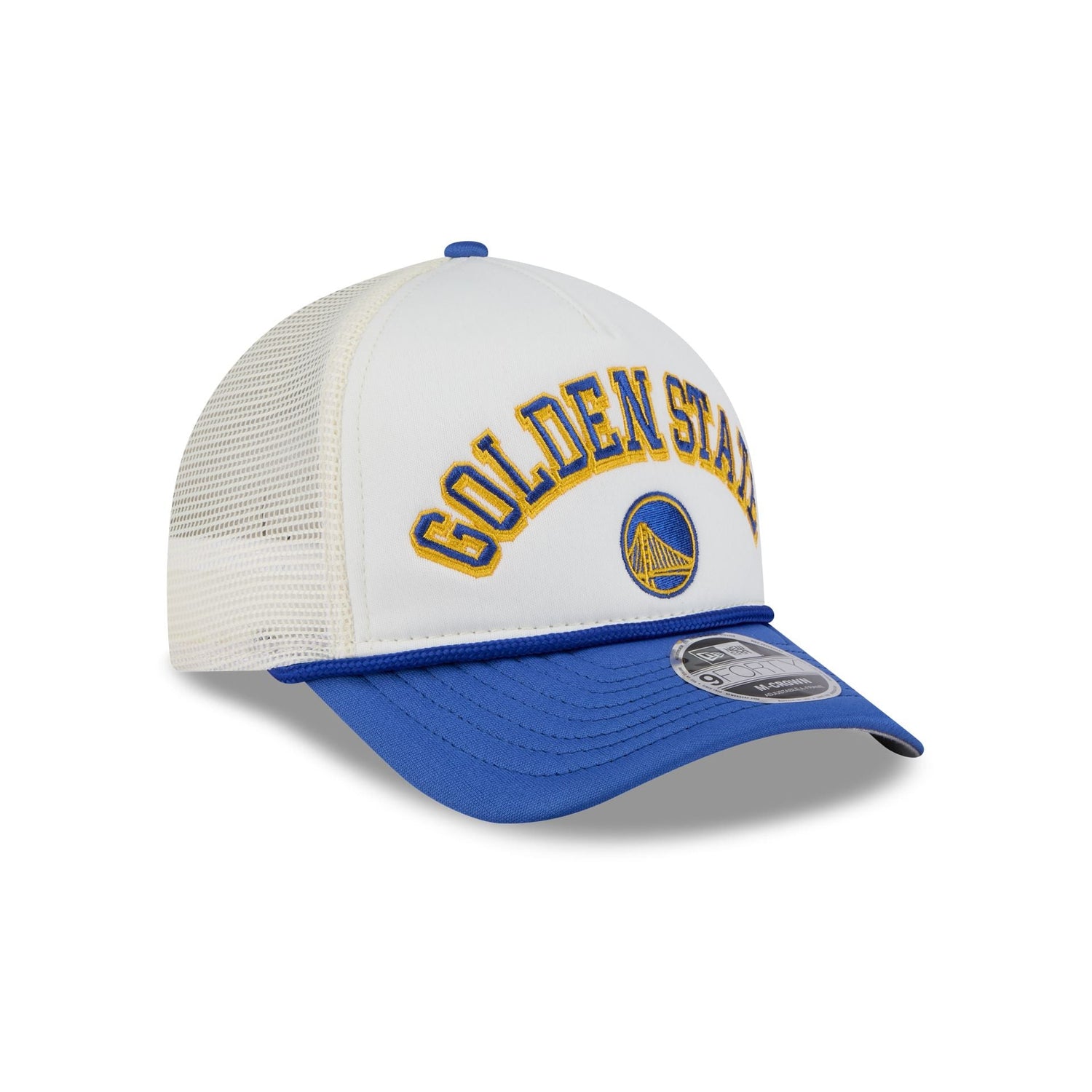 Golden State Warriors Chrome Arch 9FORTY M-Crown A-Frame Trucker Hat