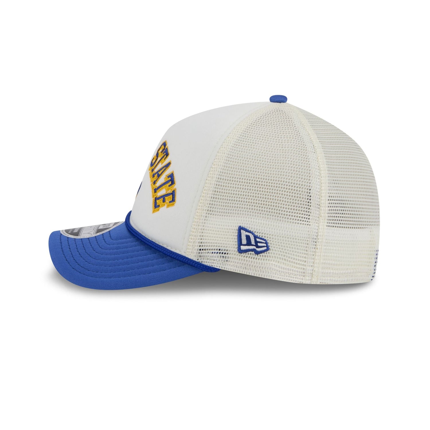 Golden State Warriors Chrome Arch 9FORTY M-Crown A-Frame Trucker Hat