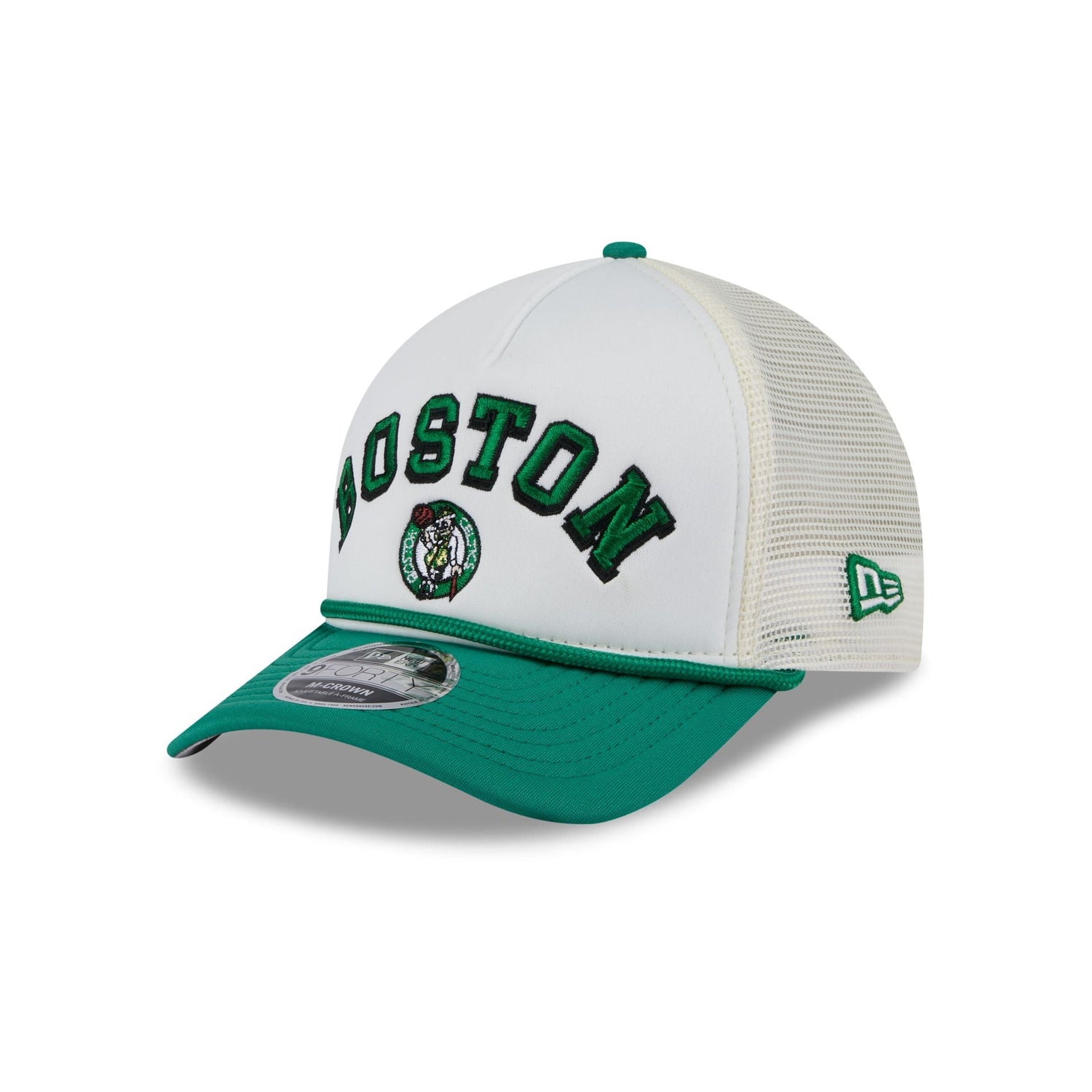 Boston Celtics Chrome Arch 9FORTY M-Crown A-Frame Trucker Hat