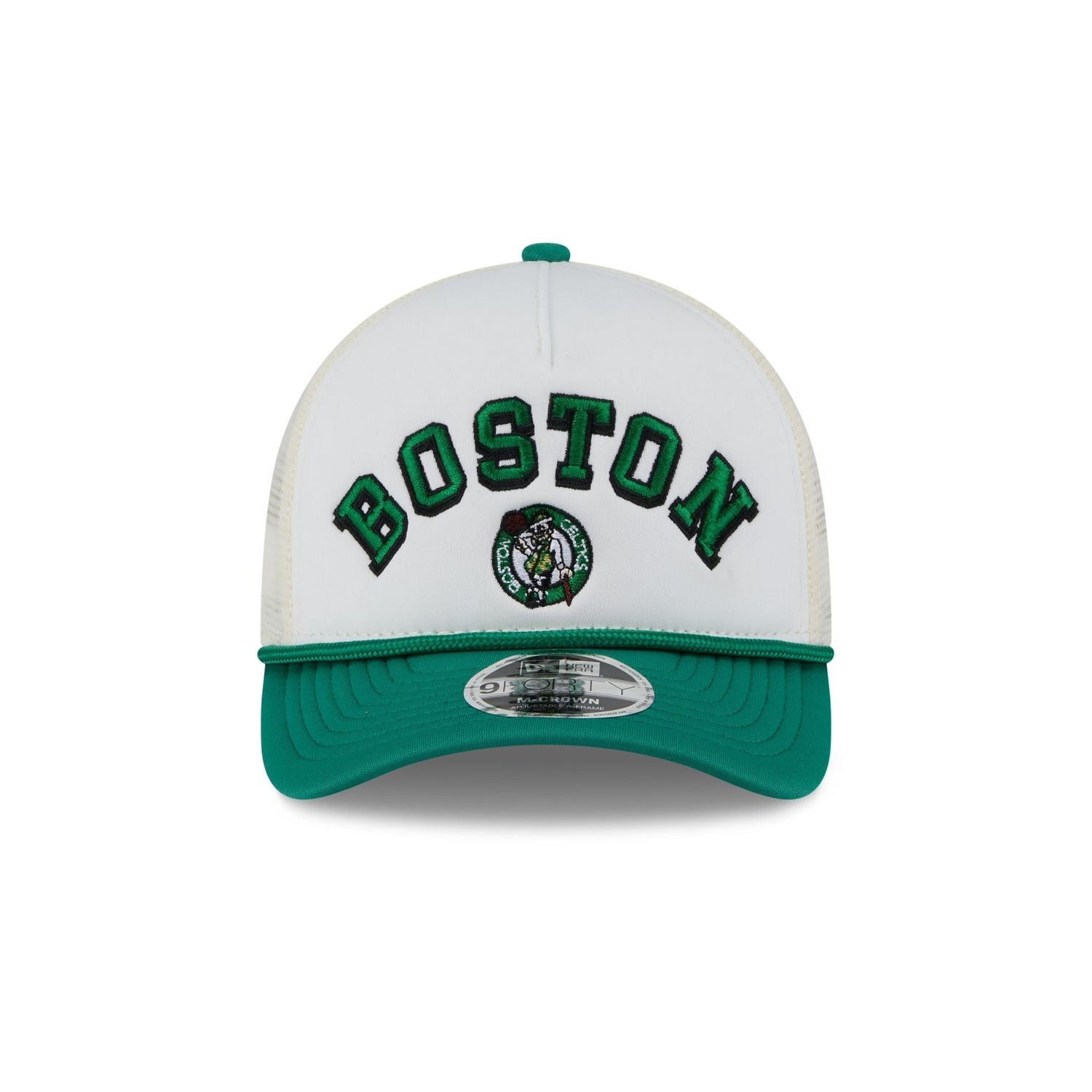 Boston Celtics Chrome Arch 9FORTY M-Crown A-Frame Trucker Hat