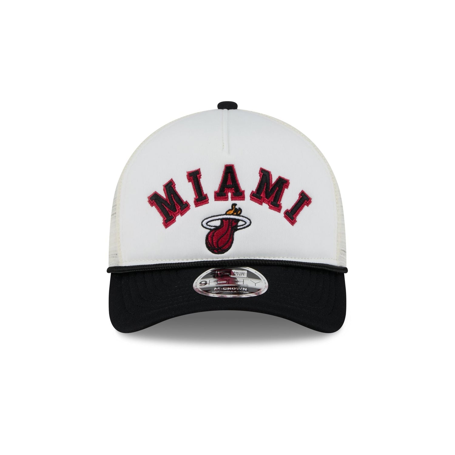 Miami Heat Chrome Arch 9FORTY M-Crown A-Frame Trucker Hat