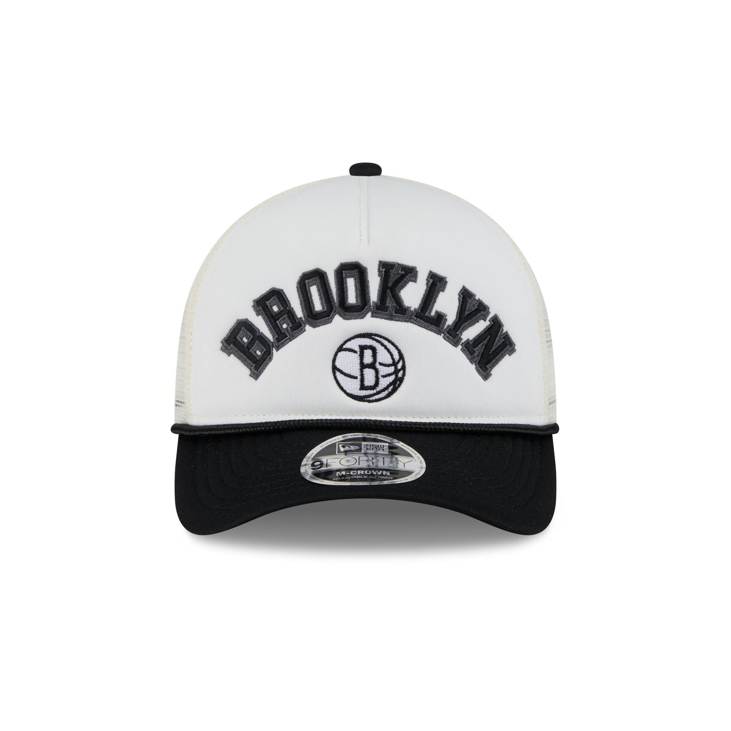 Brooklyn Nets Chrome Arch 9FORTY M-Crown A-Frame Trucker Hat