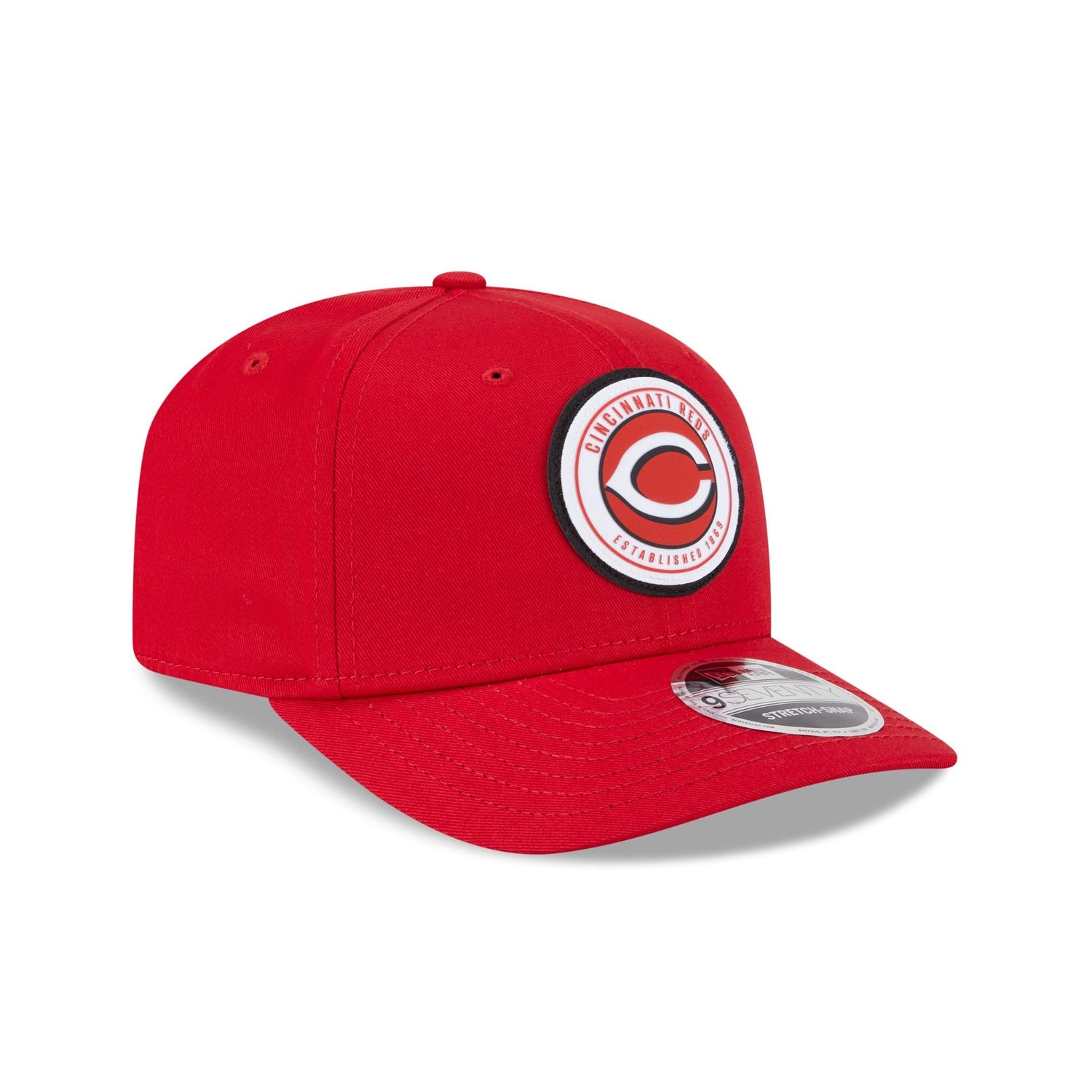 Cincinnati Reds Circle Patch 9SEVENTY Stretch-Snap Hat