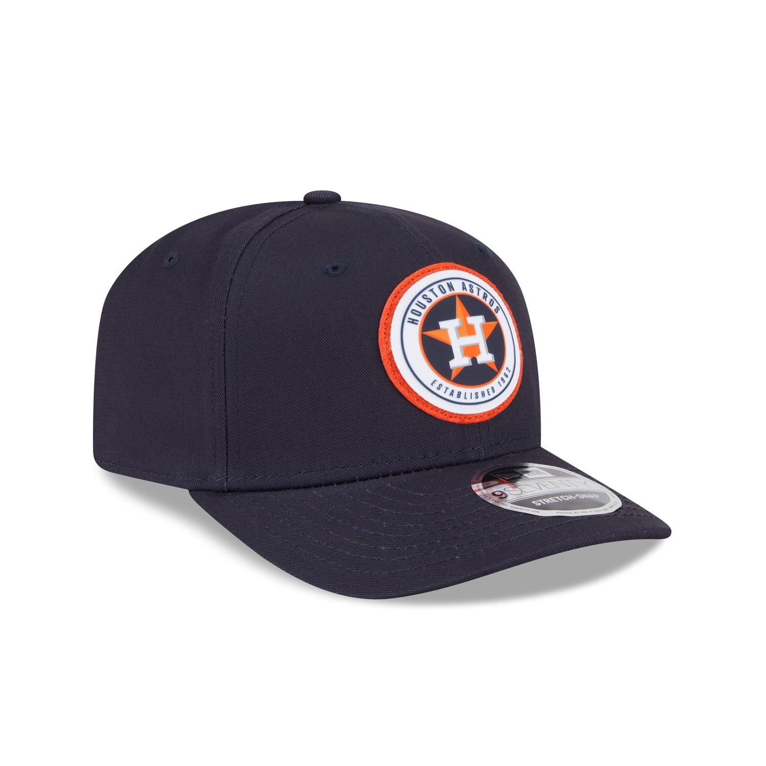 Houston Astros Circle Patch 9SEVENTY Stretch-Snap Hat