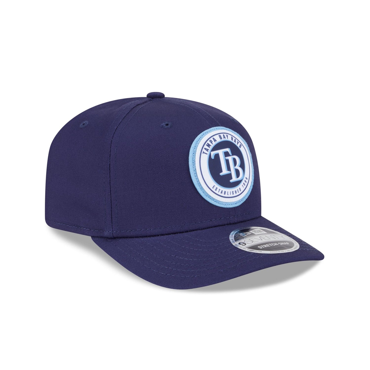 Tampa Bay Rays Circle Patch 9SEVENTY Stretch-Snap Hat